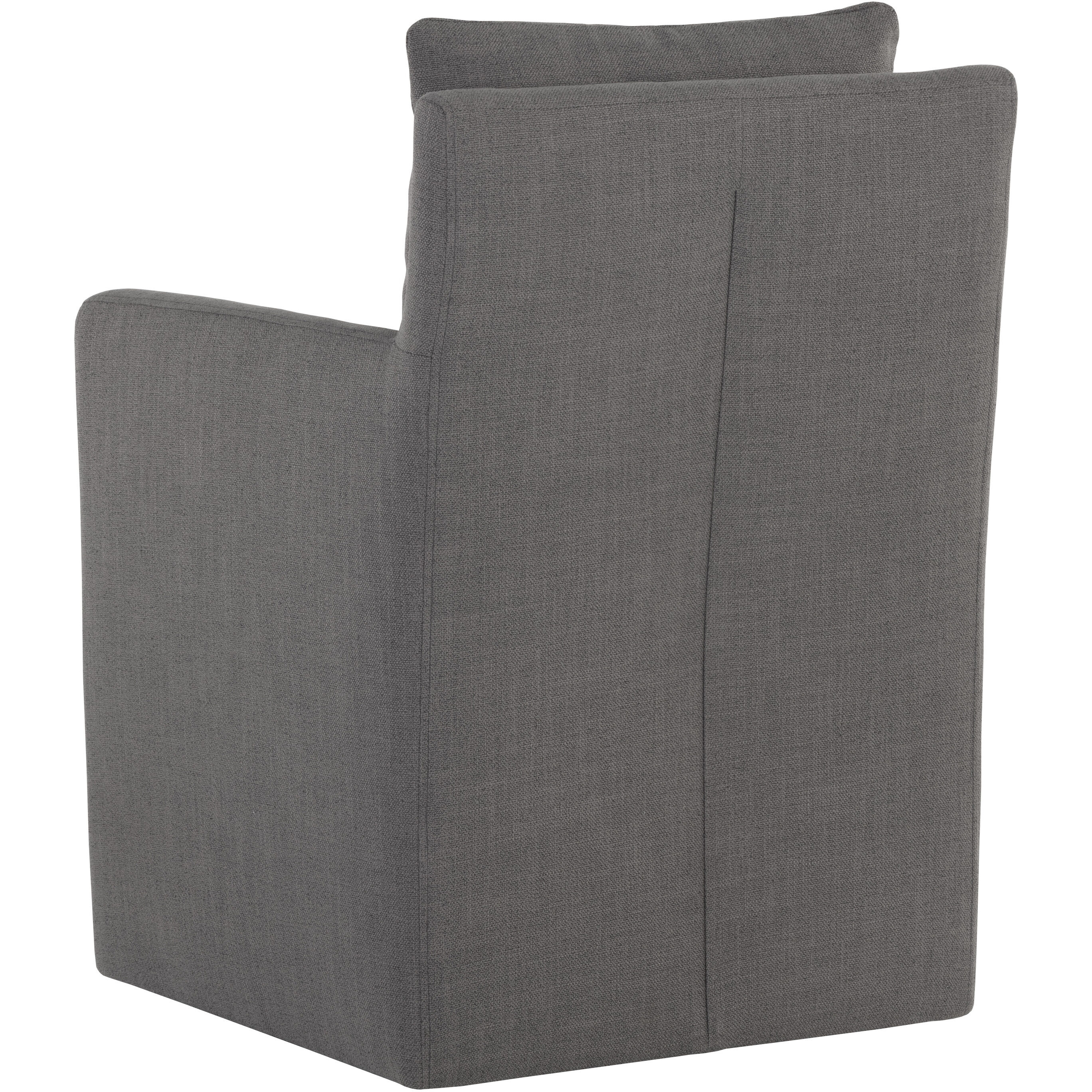 Glenrose Effie Smoke Wheeled Dining Armchair, Wheeled